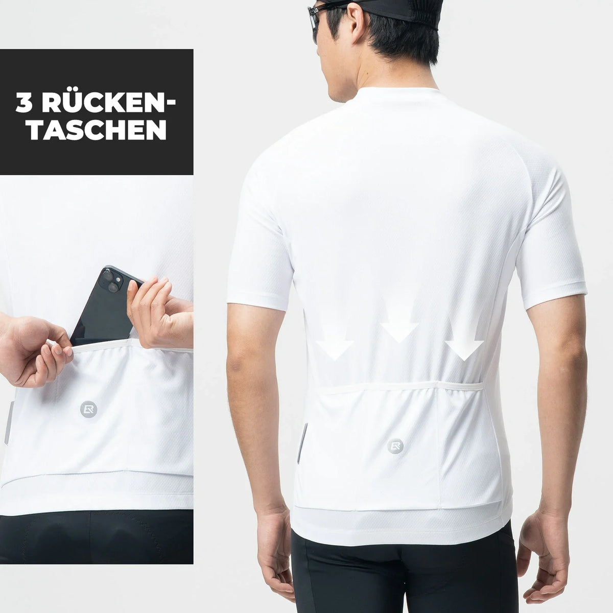 ROCKBROS Maillot de ciclismo hombre manga corta camiseta de ciclismo transpirable de secado rápido