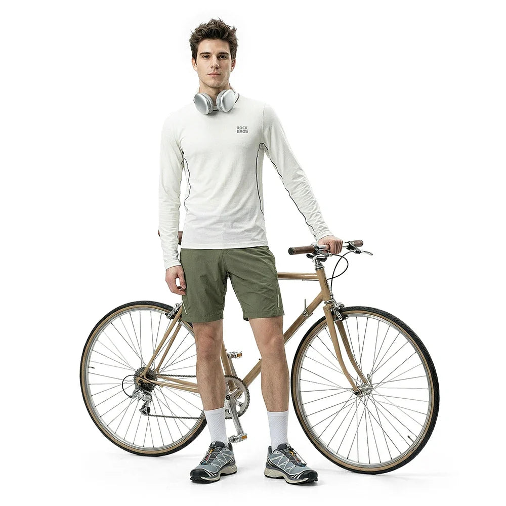 ROCKBROS Pantalones Cortos de Verano para Hombre Verde Militar