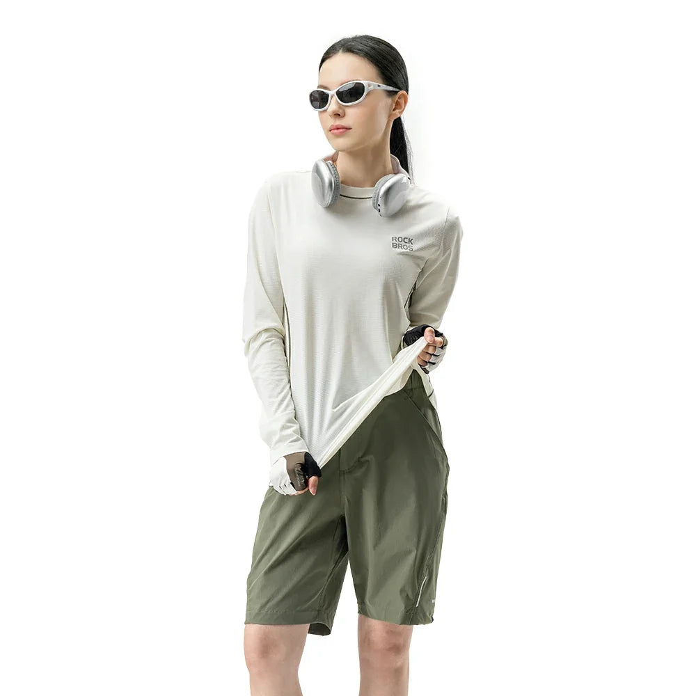 ROCKBROS Pantalones Cortos de Verano para Hombre Verde Militar