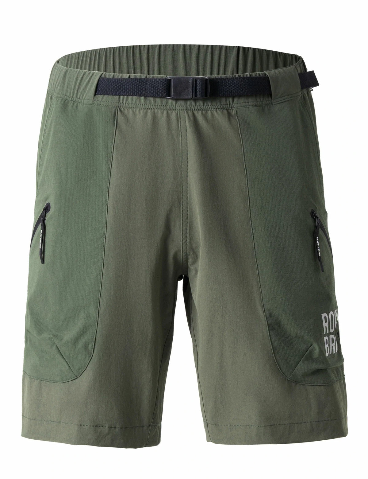 ROCKBROS Pantalones cortos deportivos para hombre Culote de ciclismo - Cinturón magnético de cintura, diseño de 4 bolsillos - Negro / S