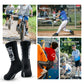 ROCKBROS Calcetines de bicicleta para niños con zonas de compresión antibacterianas 5A, diseño de huellas de gato