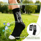 ROCKBROS Calcetines de bicicleta para niños con zonas de compresión antibacterianas 5A, diseño de huellas de gato