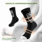 ROCKBROS Calcetines de bicicleta para niños con zonas de compresión antibacterianas 5A, diseño de huellas de gato