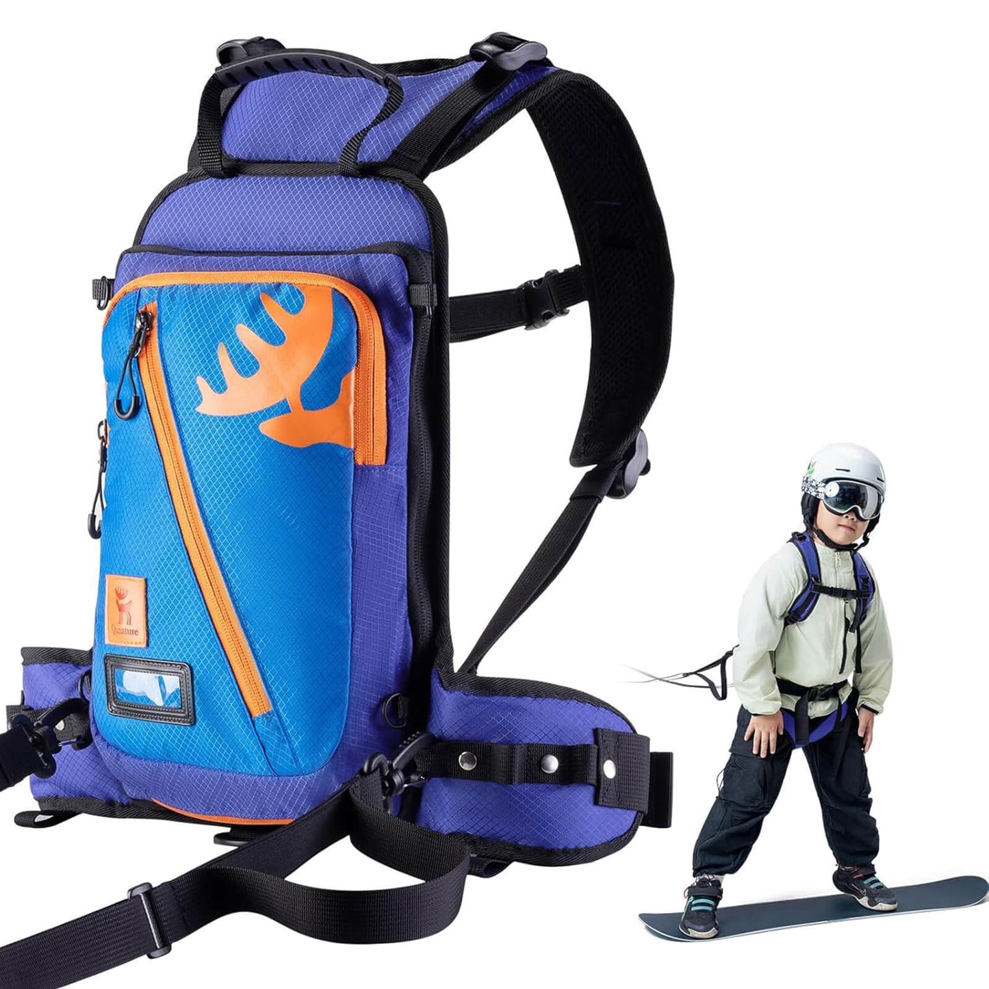 Mochila de entrenamiento de esquí para niños con correa Quanture
