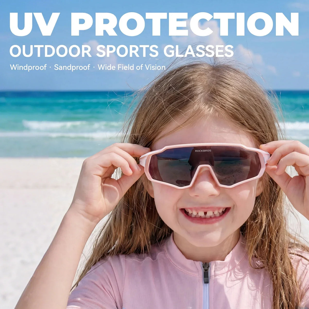 ROCKBROS Gafas de sol para niños de bicicleta - Polarizadas/Fotocromáticas con protección UV400