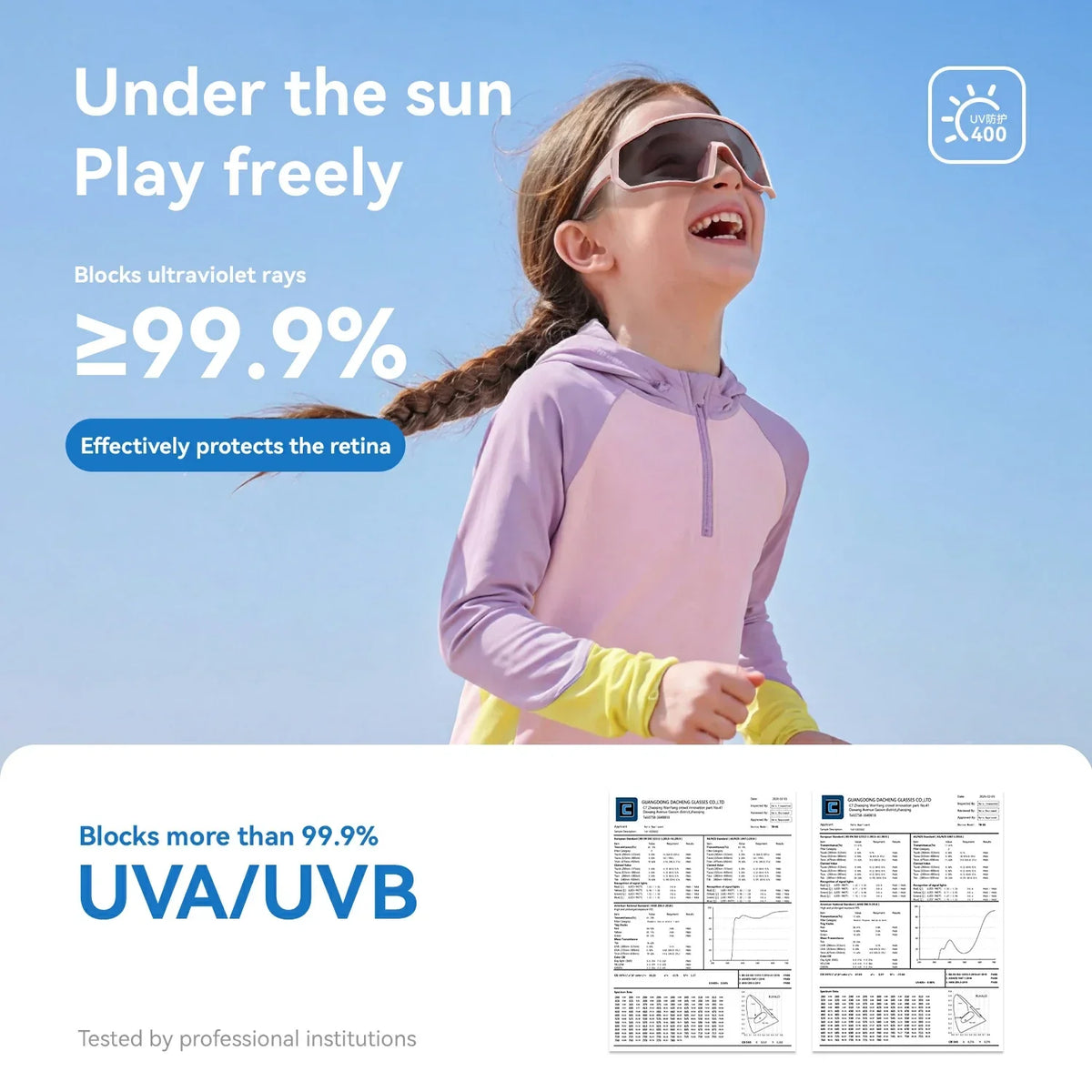 ROCKBROS Gafas de sol para niños de bicicleta - Polarizadas/Fotocromáticas con protección UV400