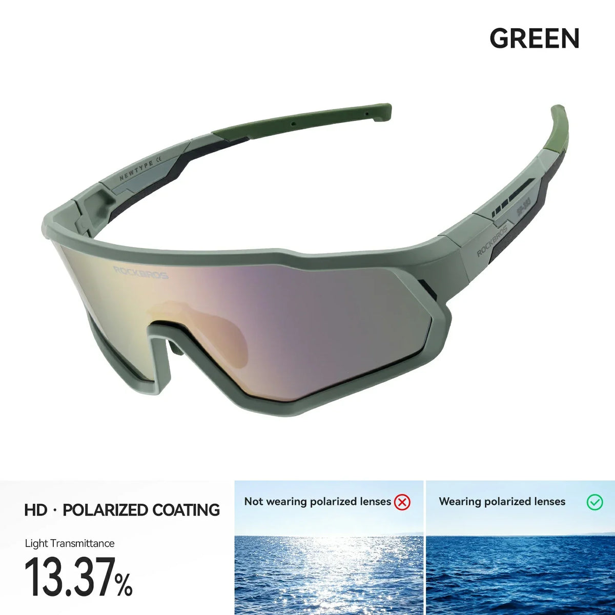 ROCKBROS Gafas de sol para niños de bicicleta - Polarizadas/Fotocromáticas con protección UV400