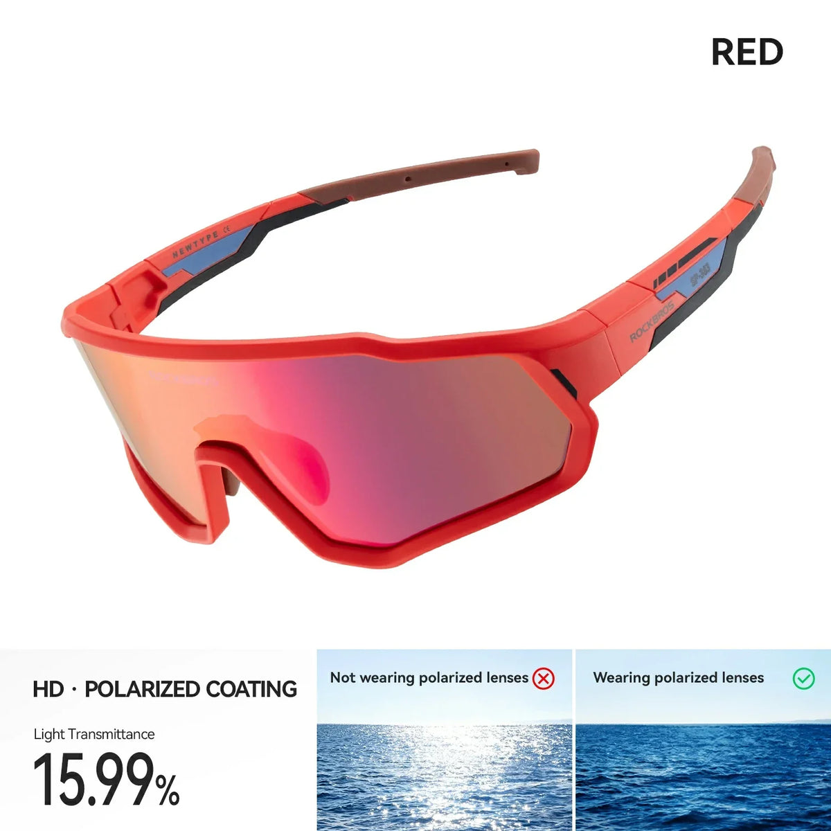ROCKBROS Gafas de sol para niños de bicicleta - Polarizadas/Fotocromáticas con protección UV400