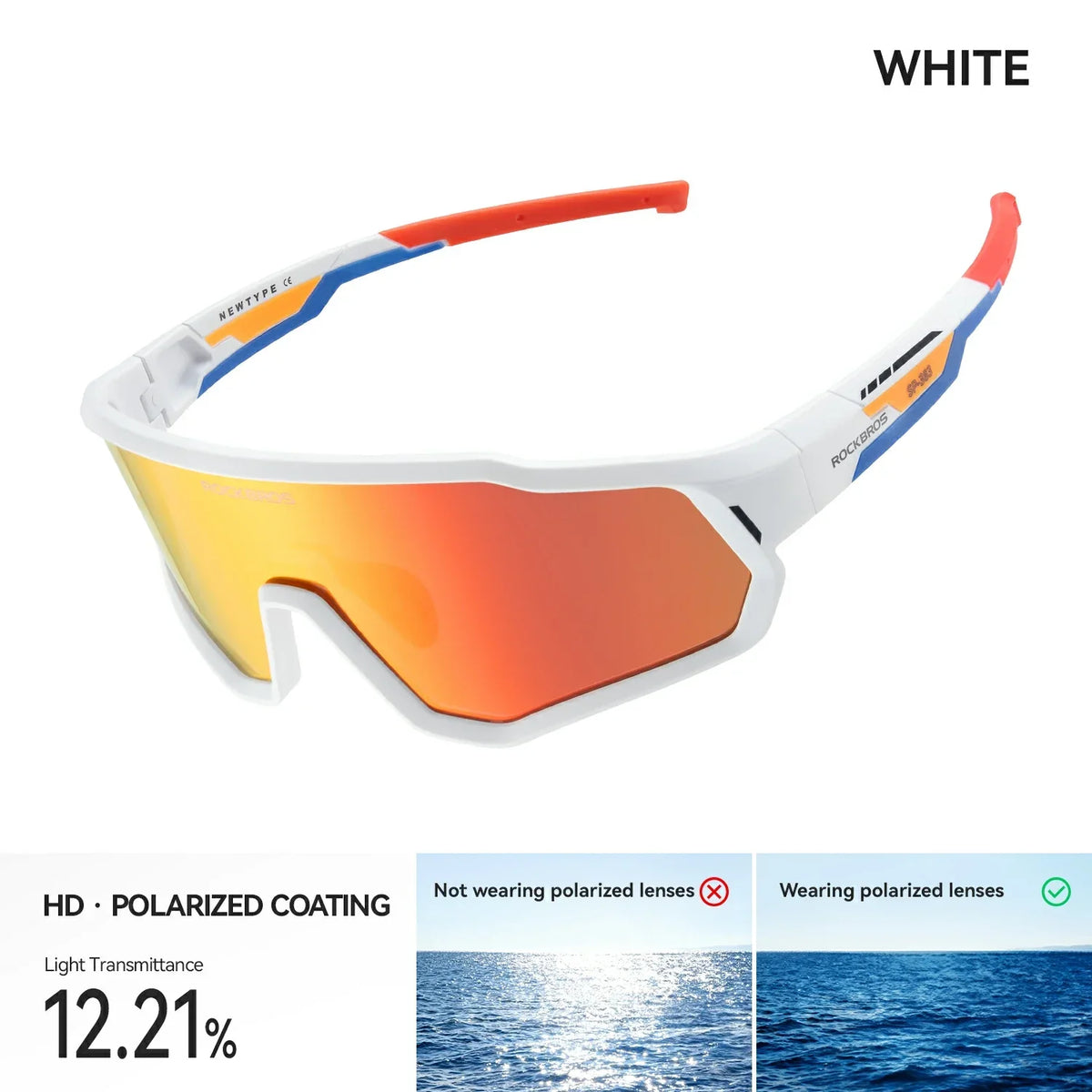 ROCKBROS Gafas de sol para niños de bicicleta - Polarizadas/Fotocromáticas con protección UV400
