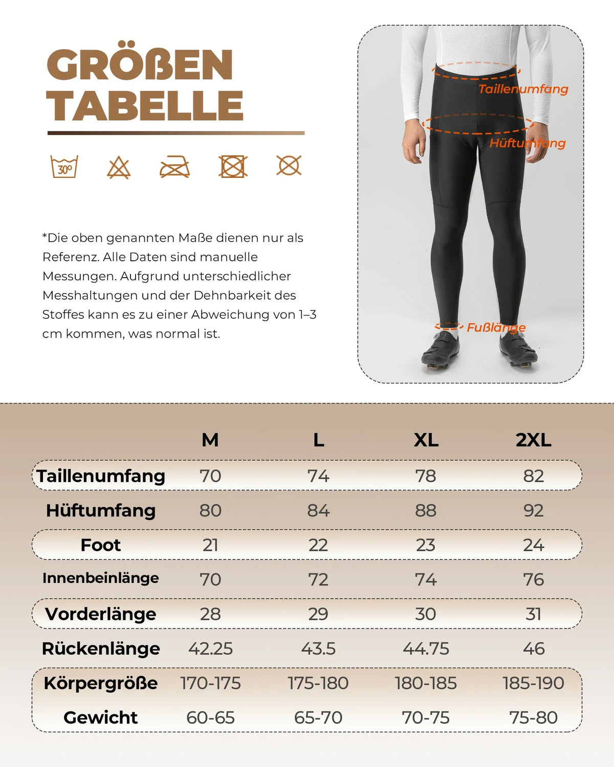 ROCKBROS Pantalón largo de ciclismo para hombre térmico culotte con acolchado 3D