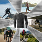 ROCKBROS Jersey de ciclismo de manga larga para hombre, ropa térmica de ciclismo transpirable