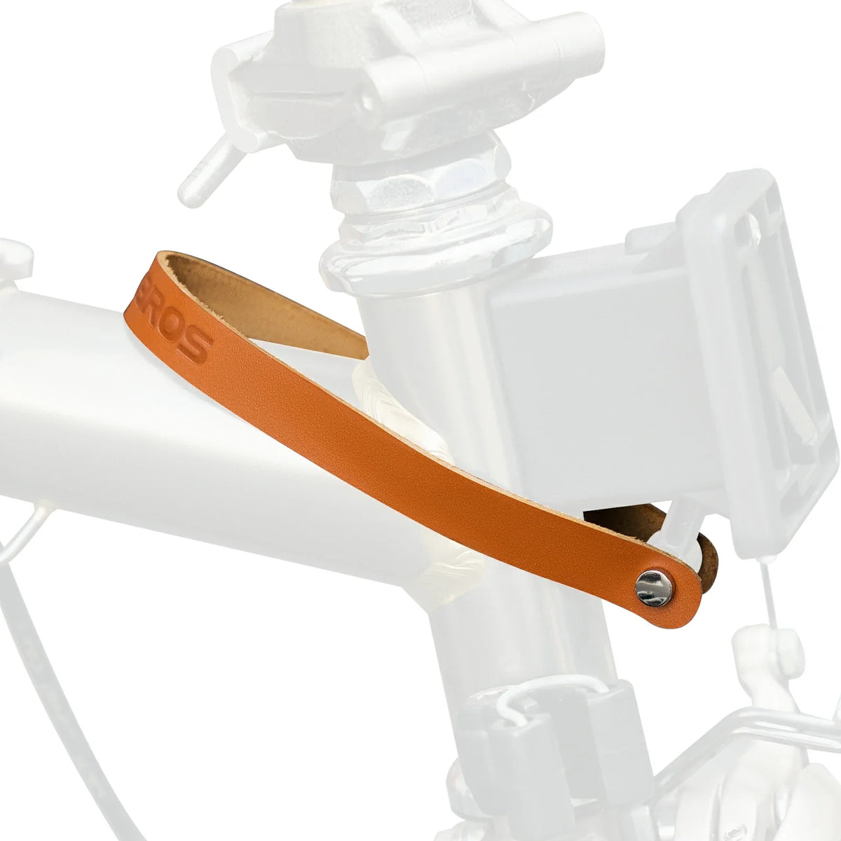 ROCKBROS Manija de cuero de cierre rápido para Brompton, cerradero de hebilla de cuero, accesorio para bicicleta plegable
