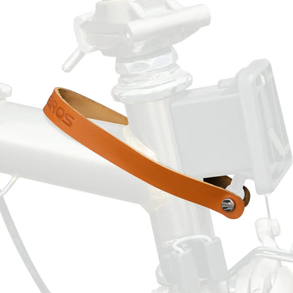 ROCKBROS Manija de cuero de cierre rápido para Brompton, cerradero de hebilla de cuero, accesorio para bicicleta plegable