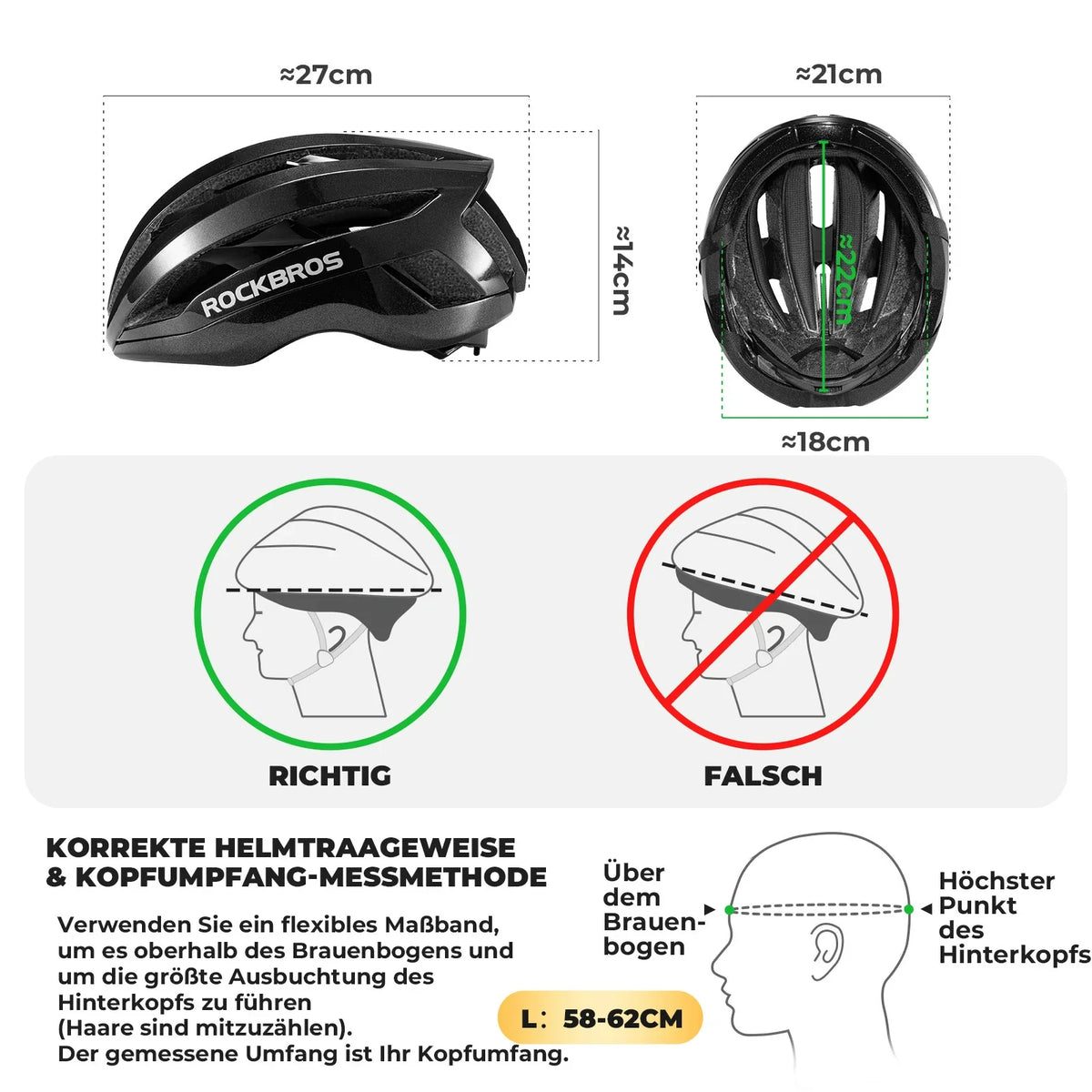 ROCKBROS Casco ligero para bicicleta LK-79