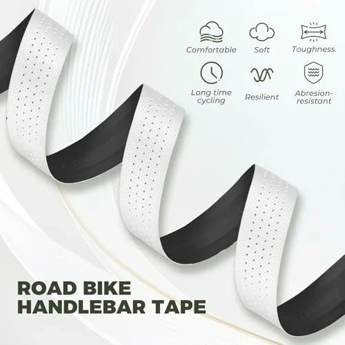 ROCKBROS Cinta de Manillar para Bicicleta de Carretera, 2 Rollos de Cinta de Manillar de Carretera, Super Larga 220cm y Grosor 3mm