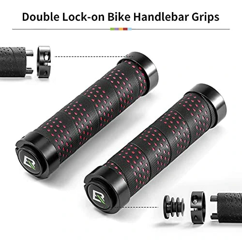 ROCKBROS Puños de Manubrio Antideslizantes Puños de Bicicleta Diseño Lock-On