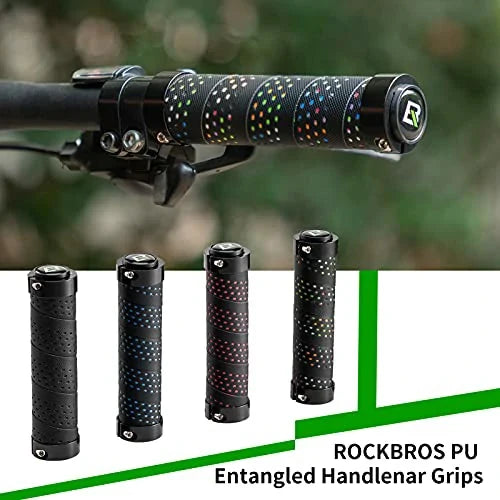 ROCKBROS Puños de Manubrio Antideslizantes Puños de Bicicleta Diseño Lock-On