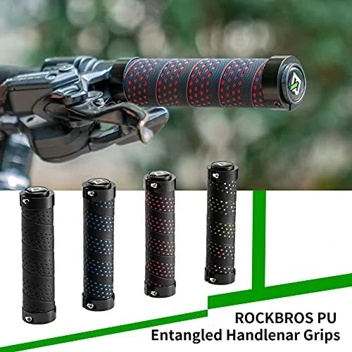 ROCKBROS Puños de Manubrio Antideslizantes Puños de Bicicleta Diseño Lock-On