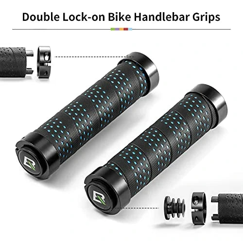 ROCKBROS Puños de Manubrio Antideslizantes Puños de Bicicleta Diseño Lock-On