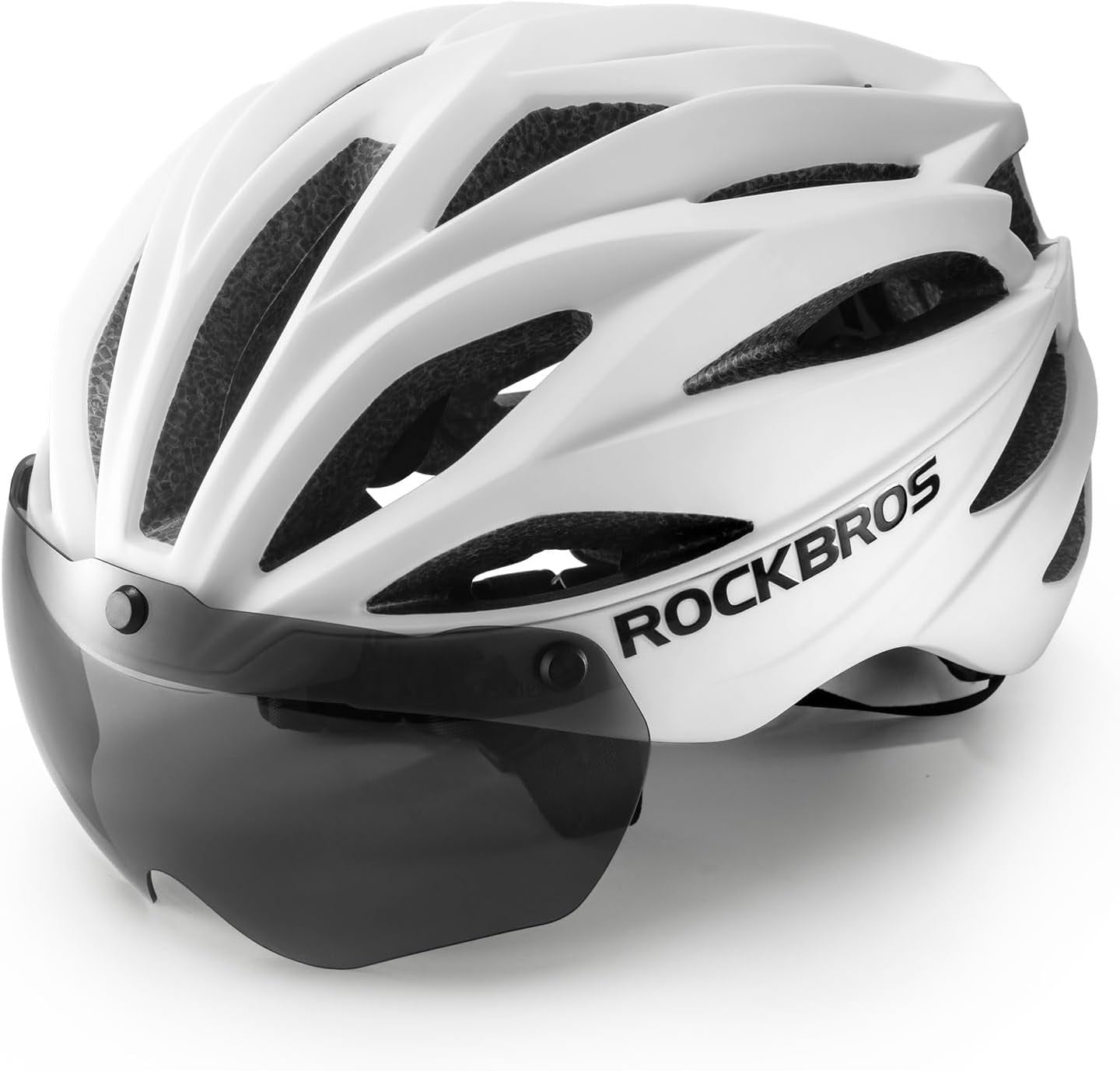 ROCKBROS Casco de bicicleta para adultos con visera magnética extraíble transpirable ajustable para hombres y mujeres 58-62 cm