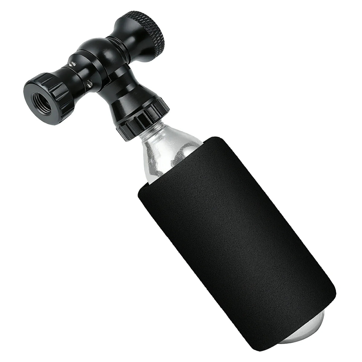 ROCKBROS Mini Bomba de Bicicleta con Adaptador CO₂ - Portátil, Compatible con Presta y Schrader, hasta 80 PSI