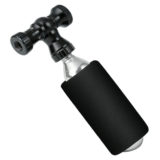 ROCKBROS Mini Bomba de Bicicleta con Adaptador CO₂ - Portátil, Compatible con Presta y Schrader, hasta 80 PSI