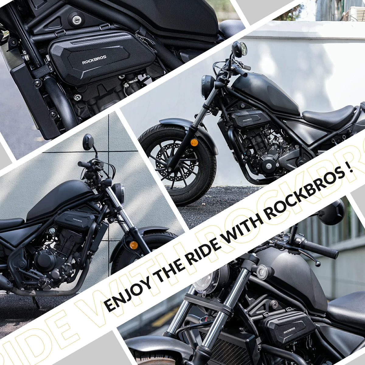 Bolsa de moto resistente al agua ROCKBROS, 1,5 litros