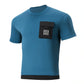 ROCKBROS Maillota de ciclismo de montaña manga corta hombre con bolsillo pectoral magnético