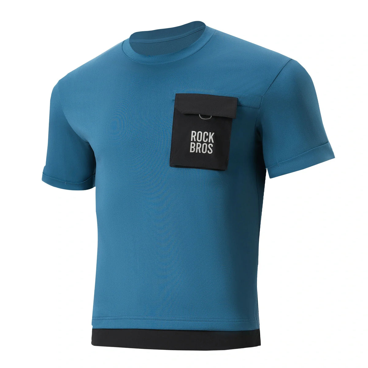 ROCKBROS Maillota de ciclismo de montaña manga corta hombre con bolsillo pectoral magnético