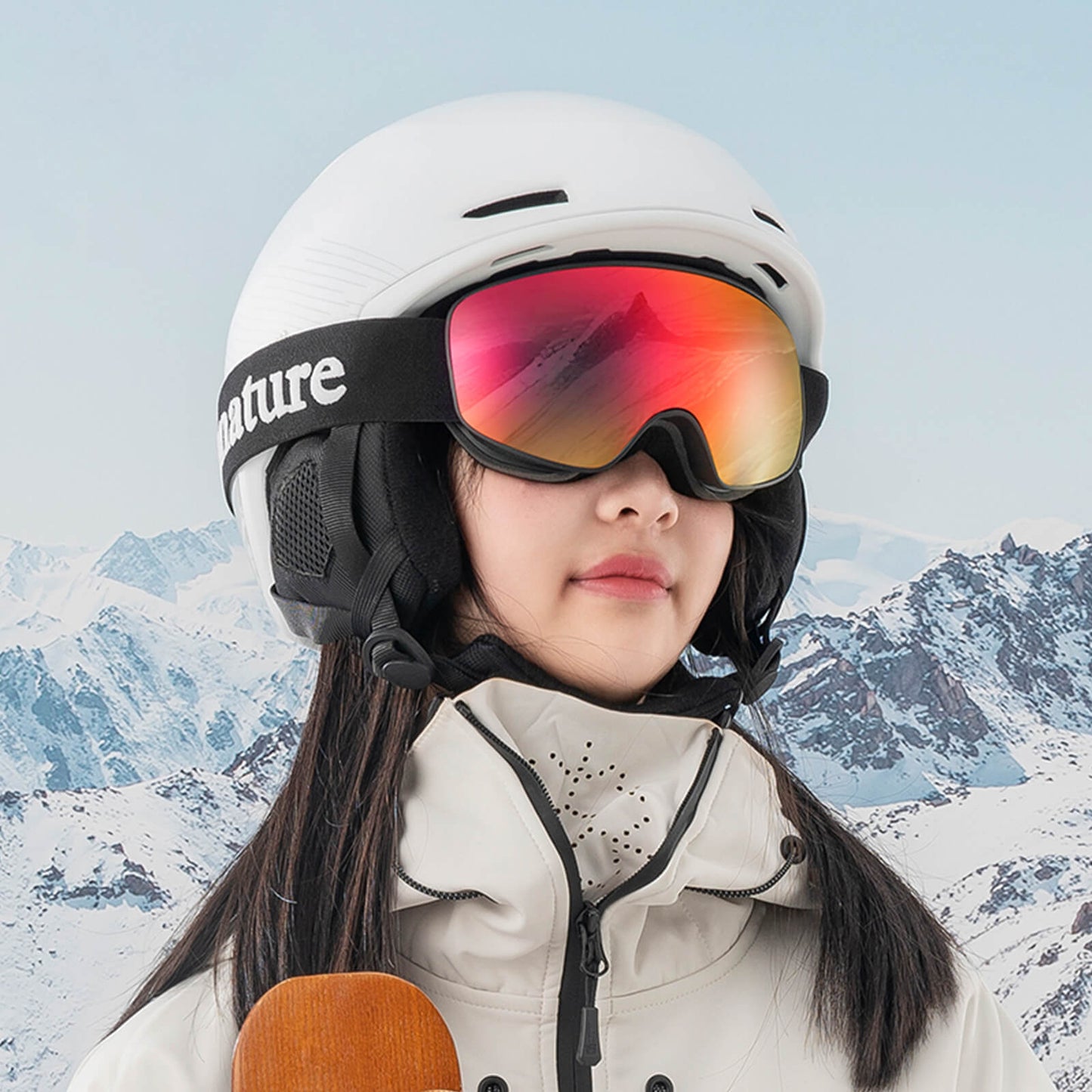 Gafas de esquí antivaho OTG unisex Qunature