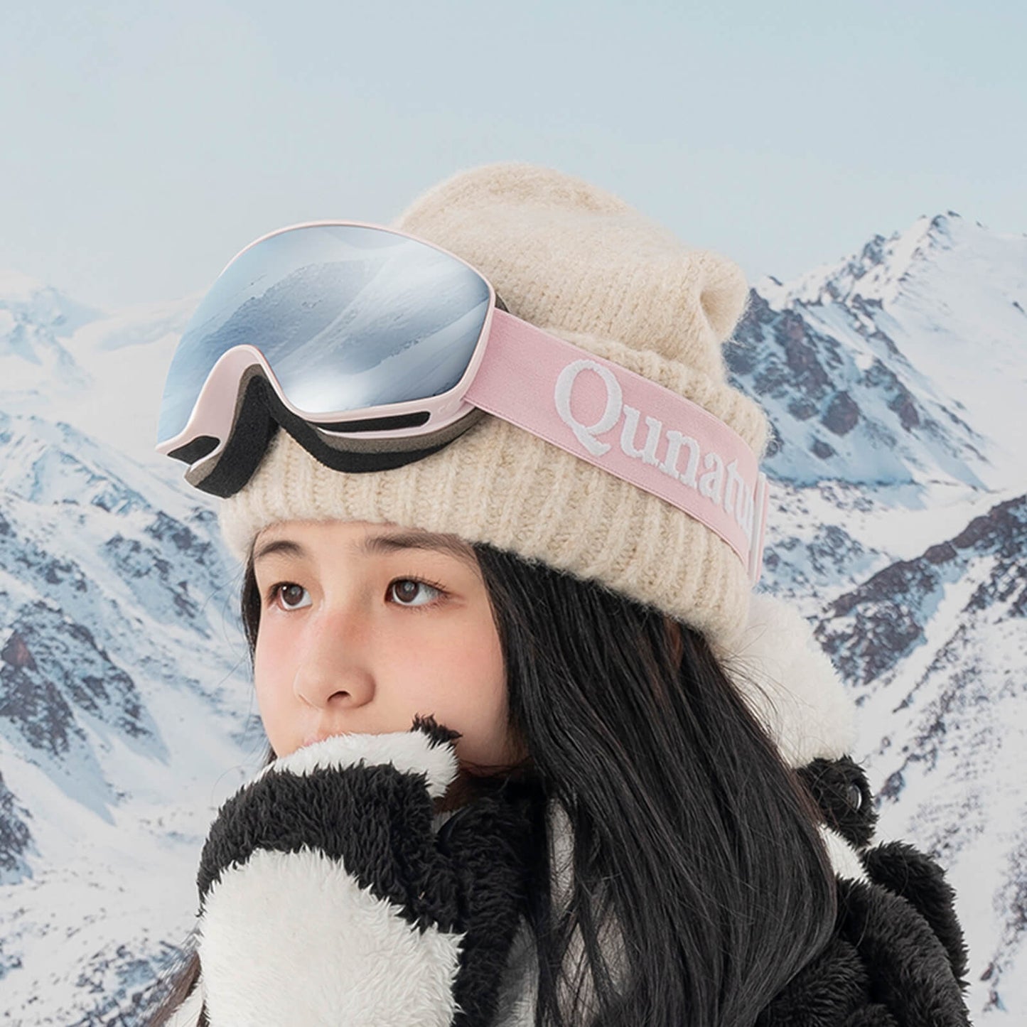 Gafas de esquí antivaho OTG unisex Qunature