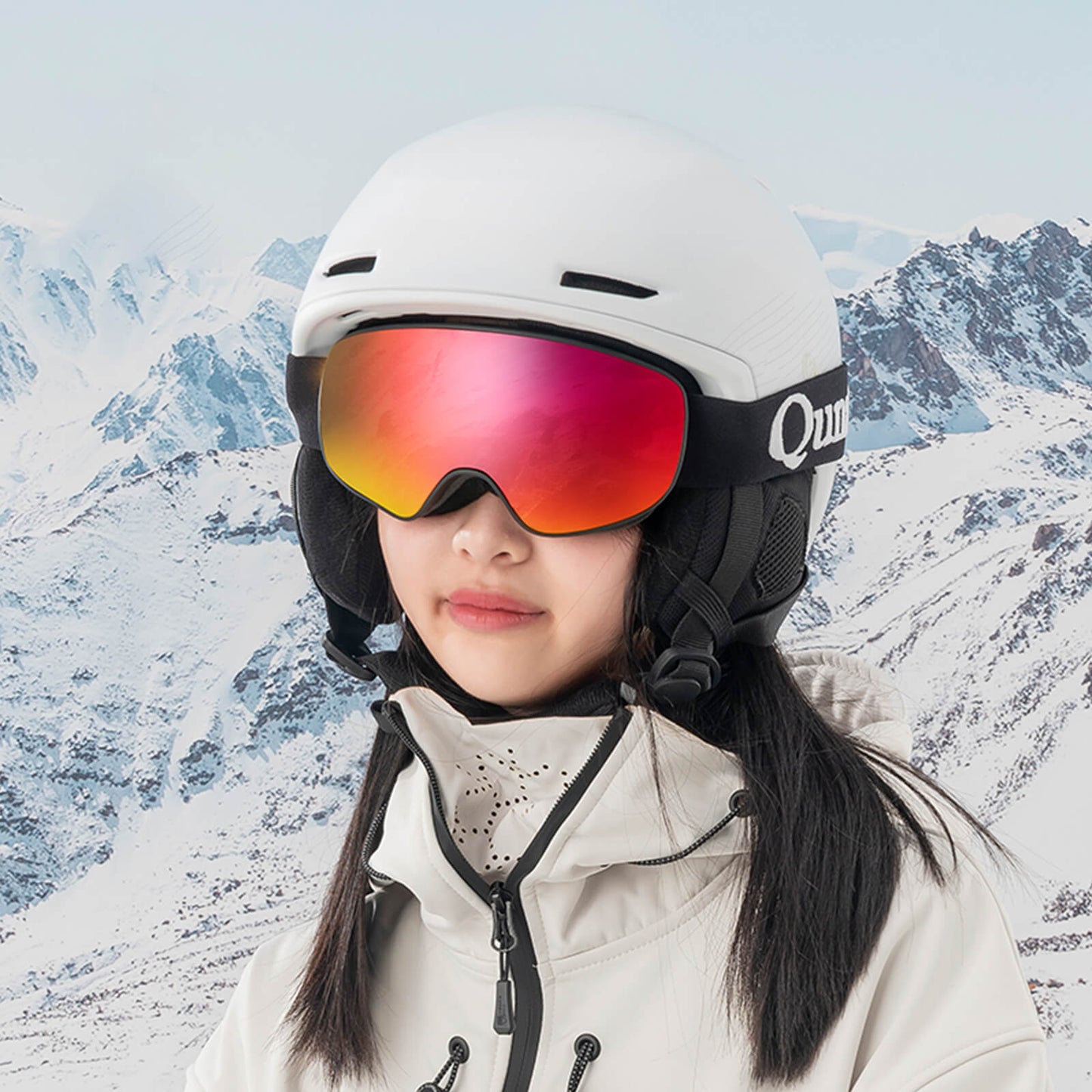 Gafas de esquí antivaho OTG unisex Qunature