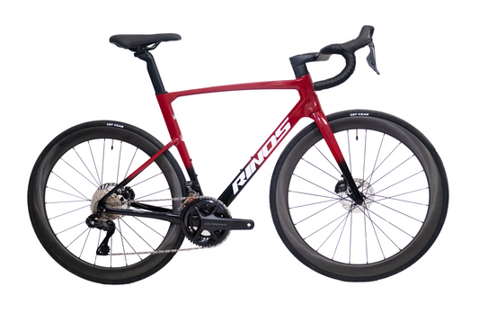 RINOS bicicleta de carretera de carbono Odin 7.1 Shimano Ultegra Di2 roja XS con ruedas de carbono, 24 velocidades