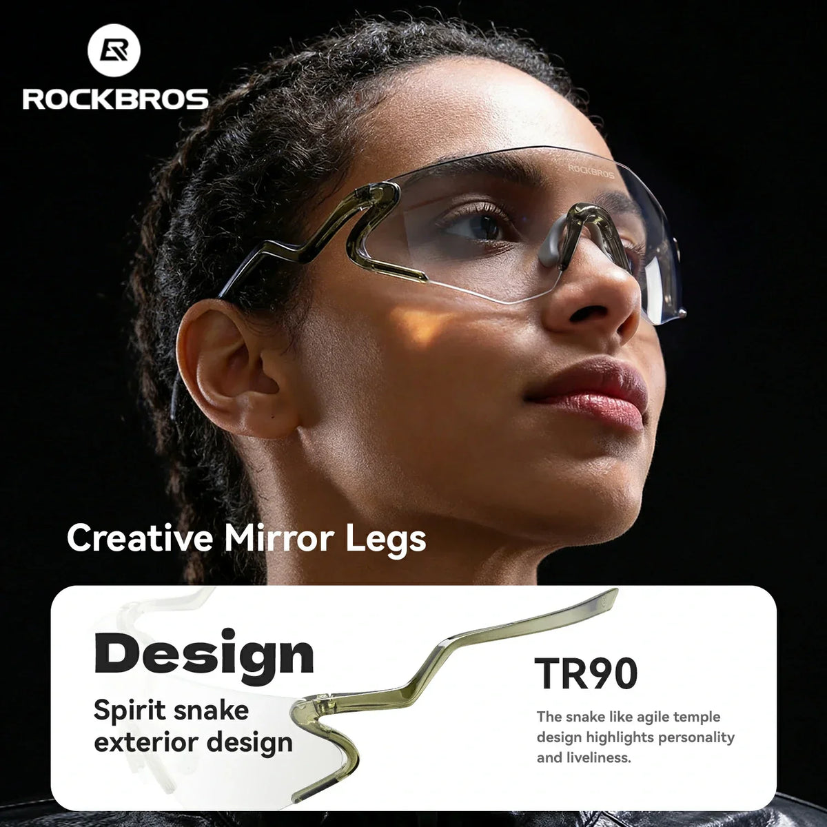 ROCKBROS Gafas de sol fotocromáticas para bicicleta con protección UV400