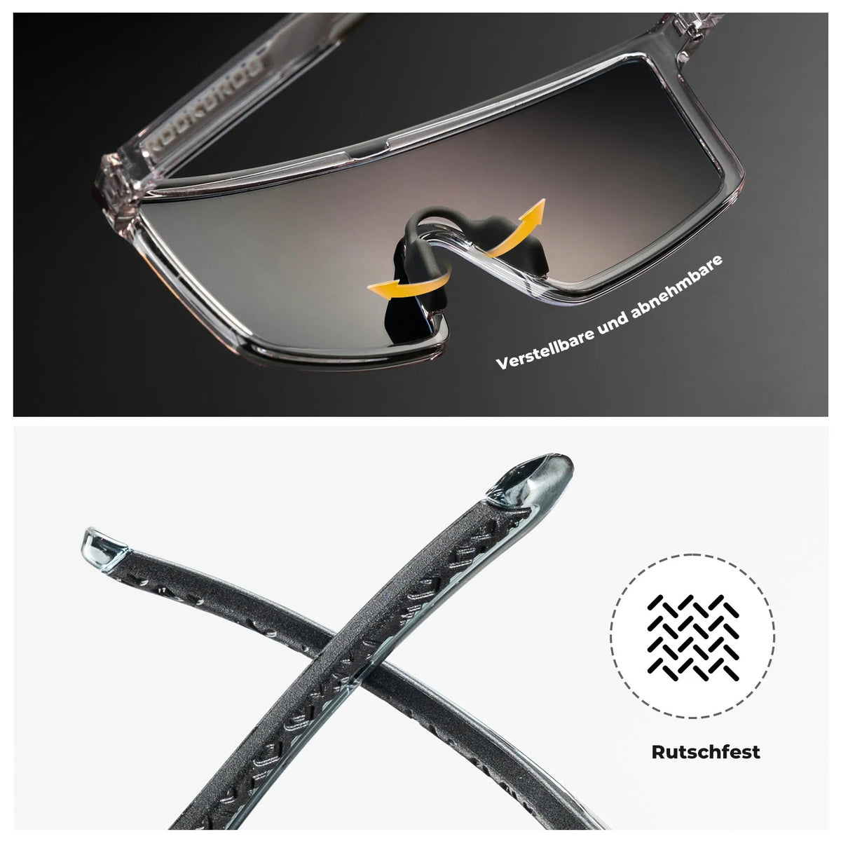 ROCKBROS Gafas de sol polarizadas para ciclismo, UV400 con montura TR90
