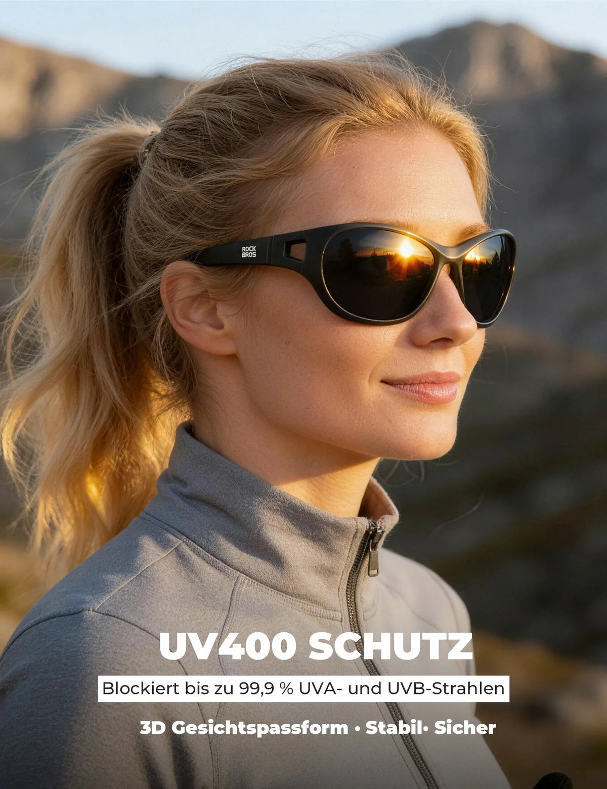 ROCKBROS Gafas de Sol Deportivas Polarizadas SP394 Ultralight & UV400