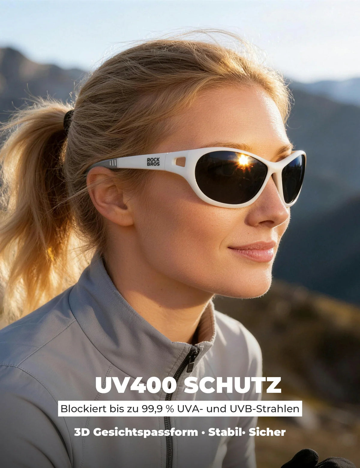 ROCKBROS Gafas de Sol Deportivas Polarizadas SP394 Ultralight & UV400