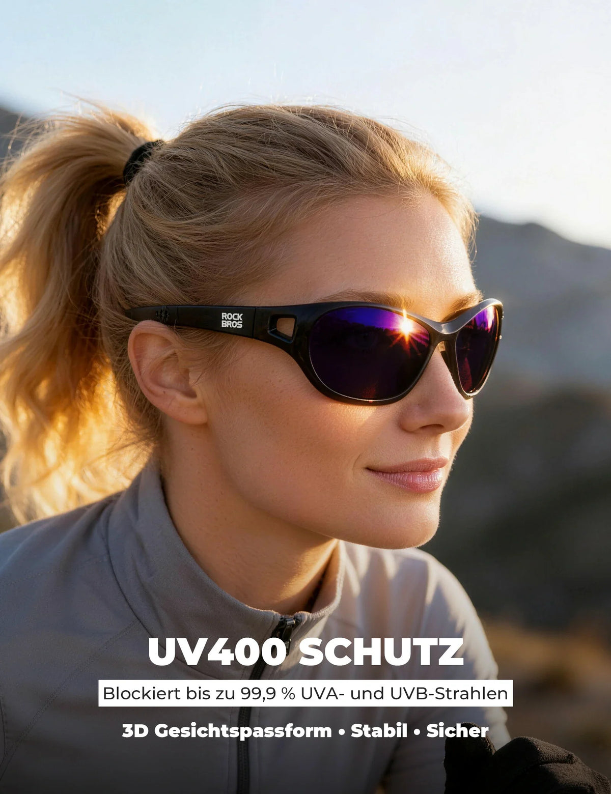 ROCKBROS Gafas de Sol Deportivas Polarizadas SP394 Ultralight & UV400