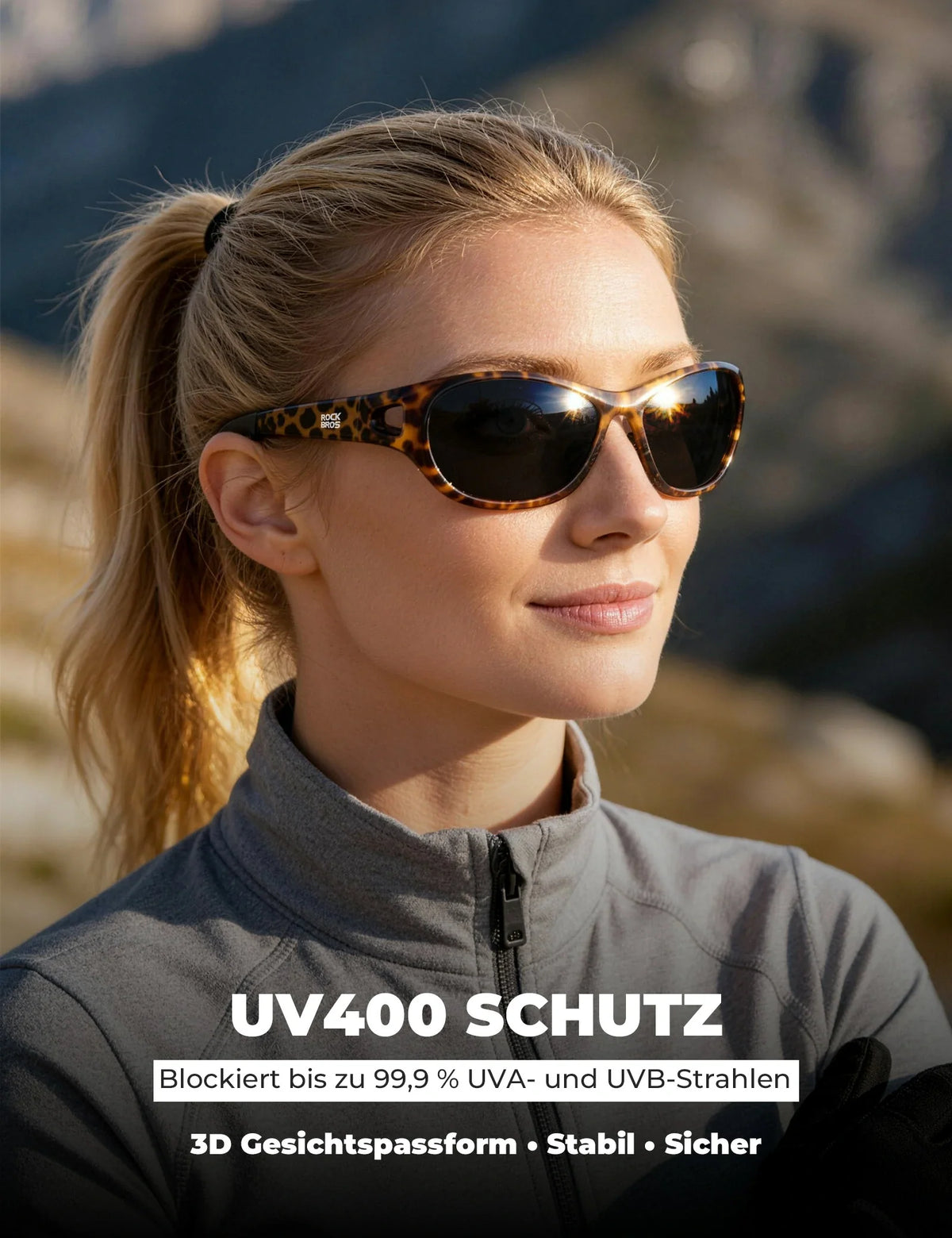 ROCKBROS Gafas de Sol Deportivas Polarizadas SP394 Ultralight & UV400
