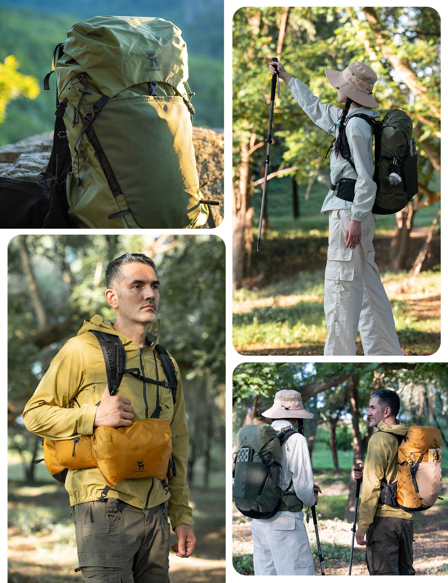 Mochila de senderismo transpirable de 25 l, con bolsillo desmontable y acceso lateral Quantature