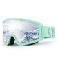 Gafas de esquí antivaho, doble lente, Quantature
