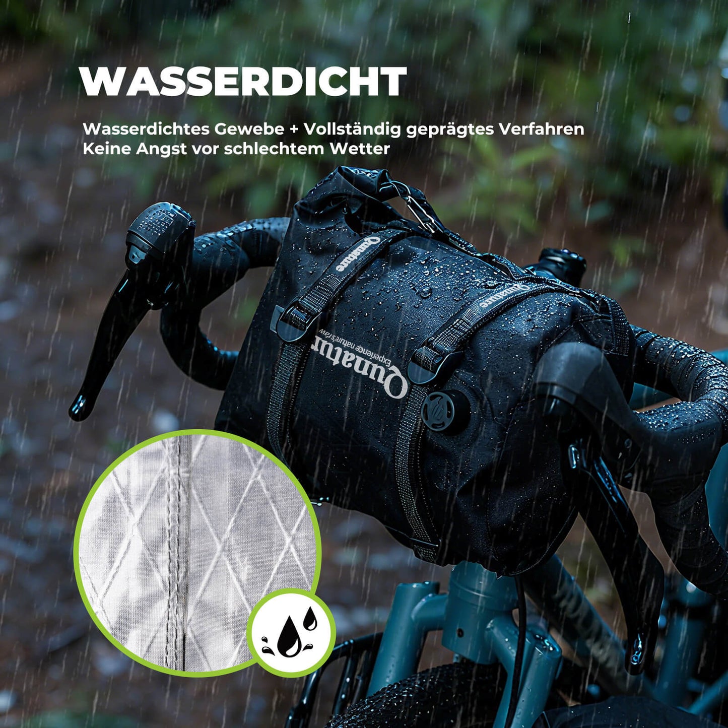 Bolsa de manillar 6L/12L Impermeable y ligera para bicicleta y actividades al aire libre Quantue