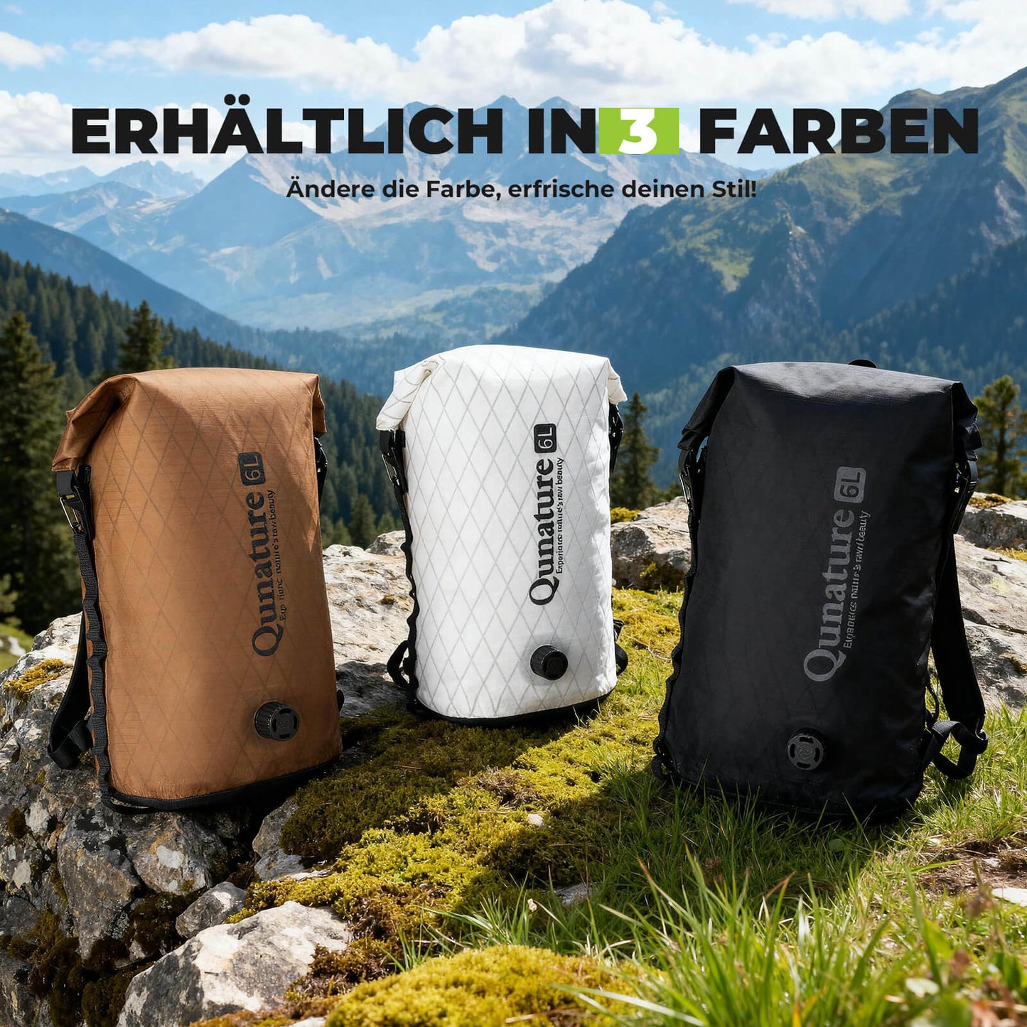 Bolsa de manillar 6L/12L Impermeable y ligera para bicicleta y actividades al aire libre Quantue