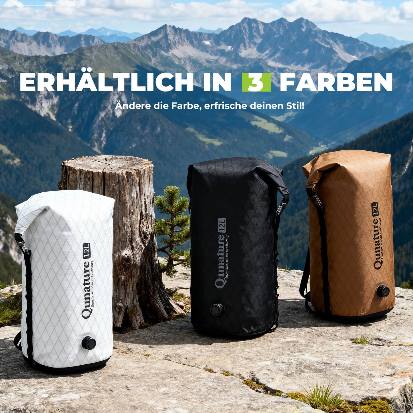 Bolsa de manillar 6L/12L Impermeable y ligera para bicicleta y actividades al aire libre Quantue