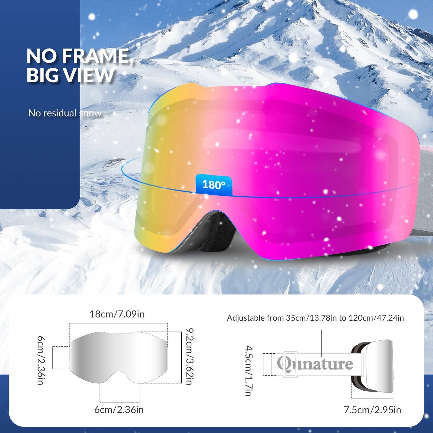 Gafas de esquí antivaho UV400 Qunature