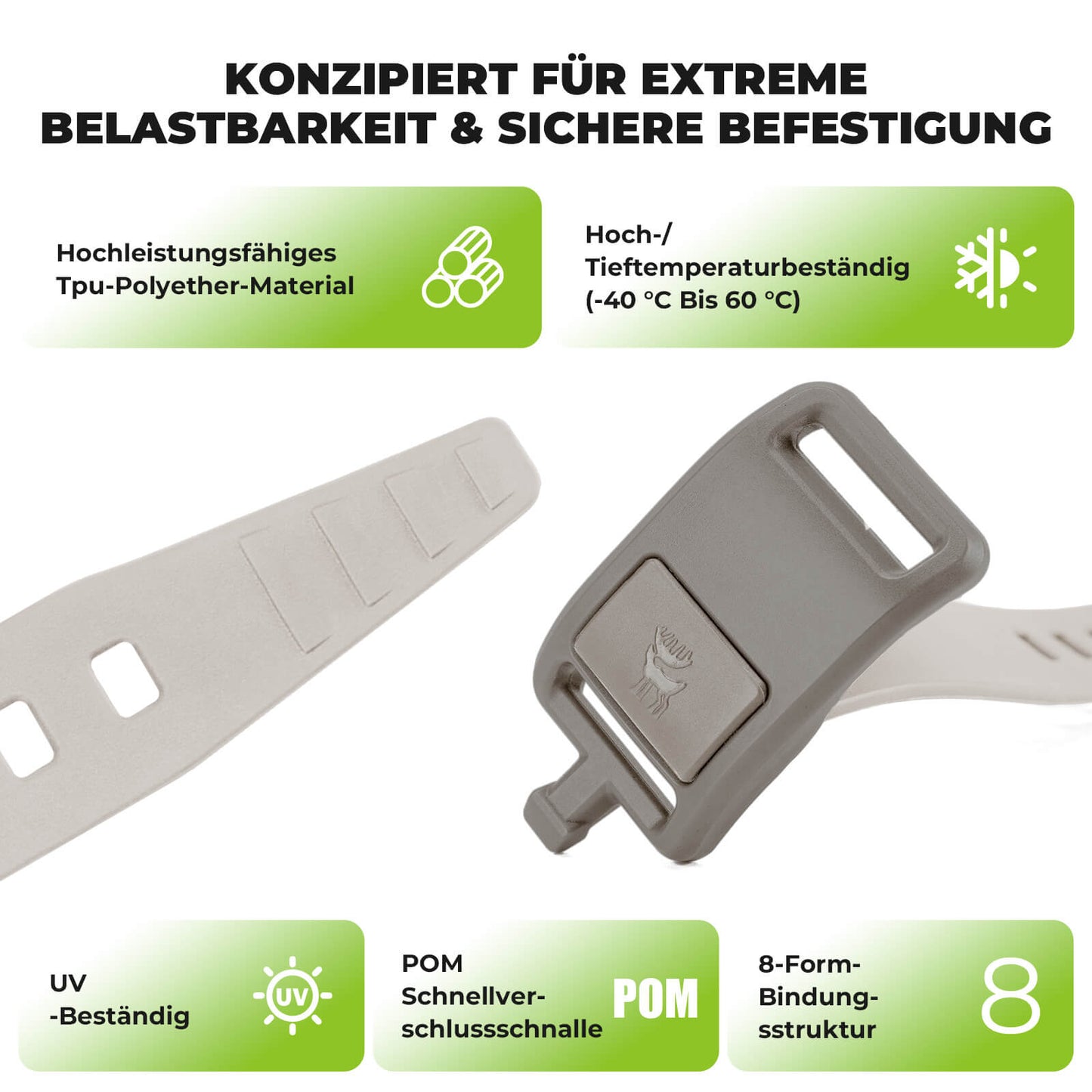 Correas de amarre universales para exteriores: extensibles y extremadamente duraderas
