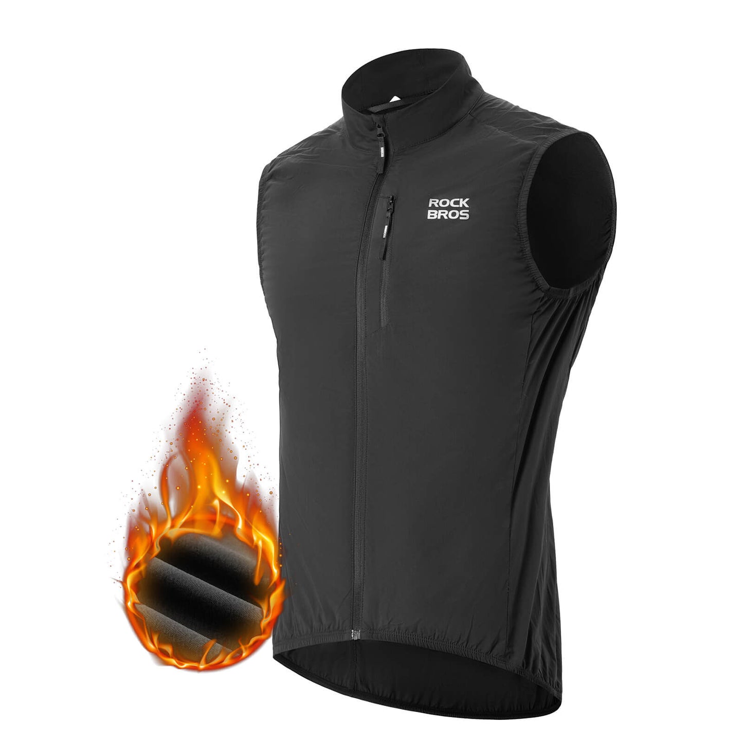 Chaleco de ciclismo sin mangas, chaqueta de ciclismo, plegable, transpirable, ROCKBROS