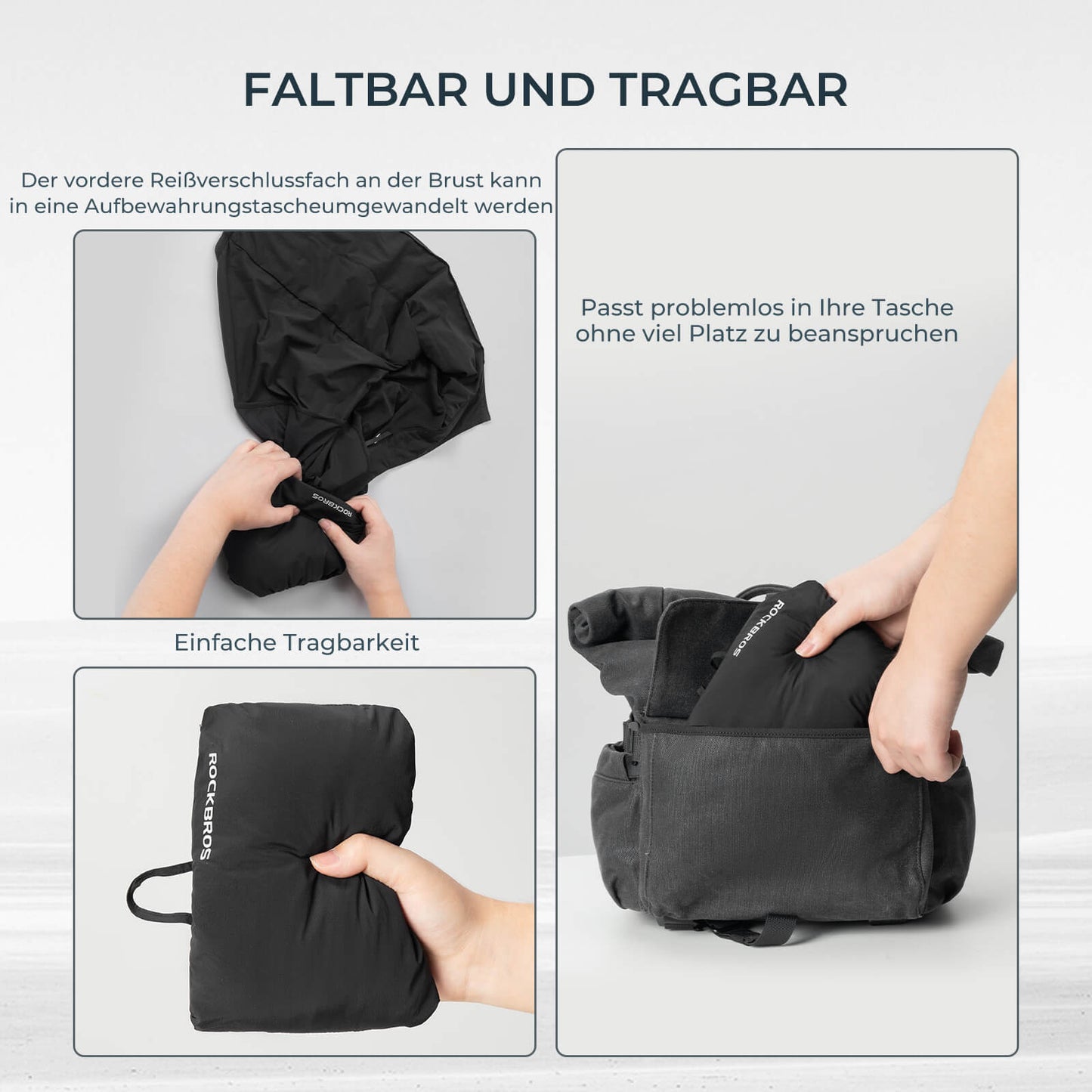 Chaleco de ciclismo sin mangas, chaqueta de ciclismo, plegable, transpirable, ROCKBROS