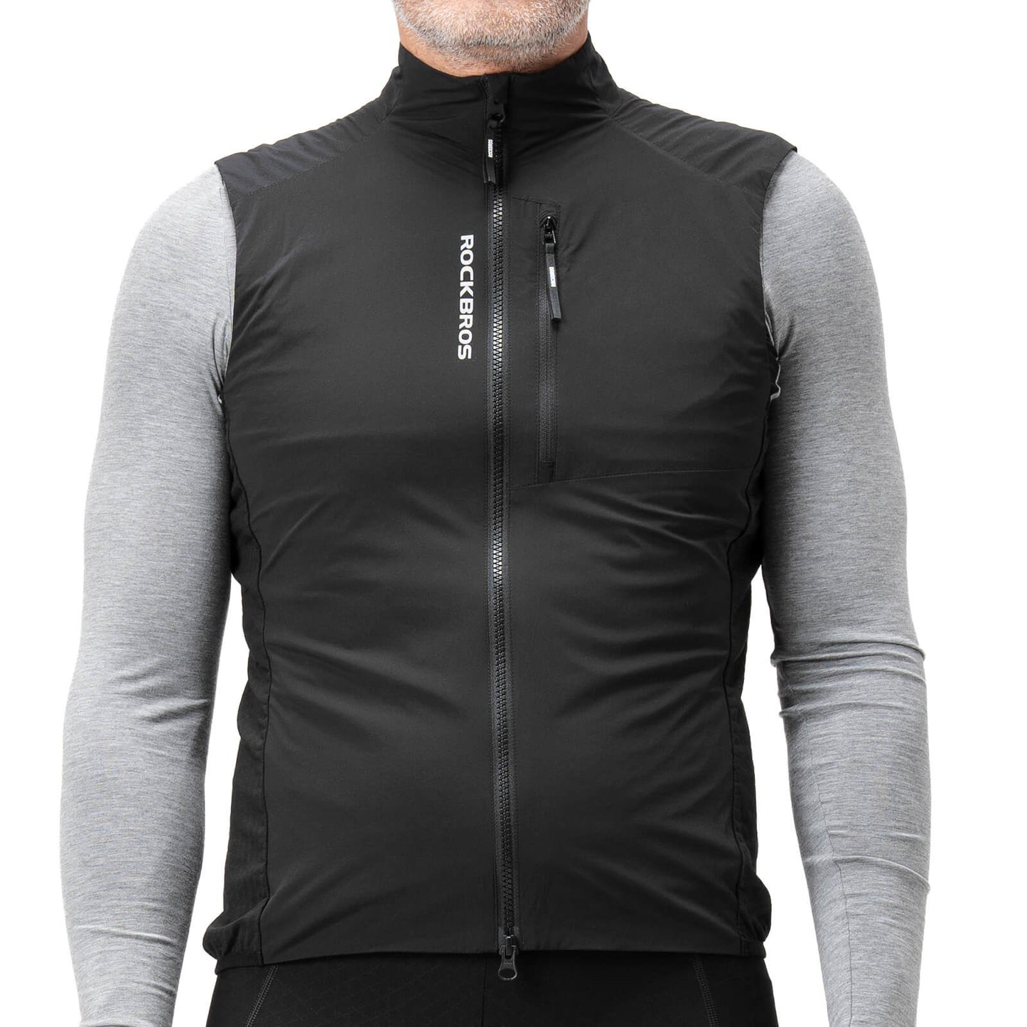 Chaleco de ciclismo sin mangas, resistente al viento, plegable y transpirable ROCKBROS