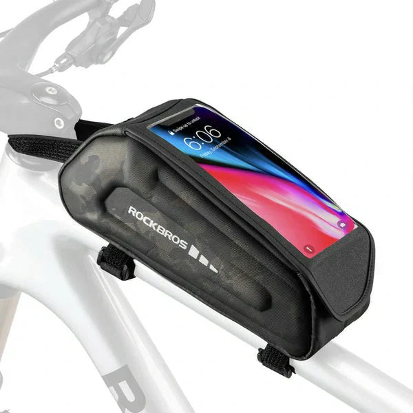 Bolsa de bicicleta impermeable, funda para teléfono móvil para smartphones con pantalla táctil de 6,8 pulgadas, ROCKBROS